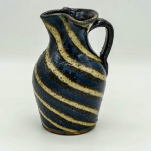 Half-Gallon Blue, White & Brown Swirl Pitcher
